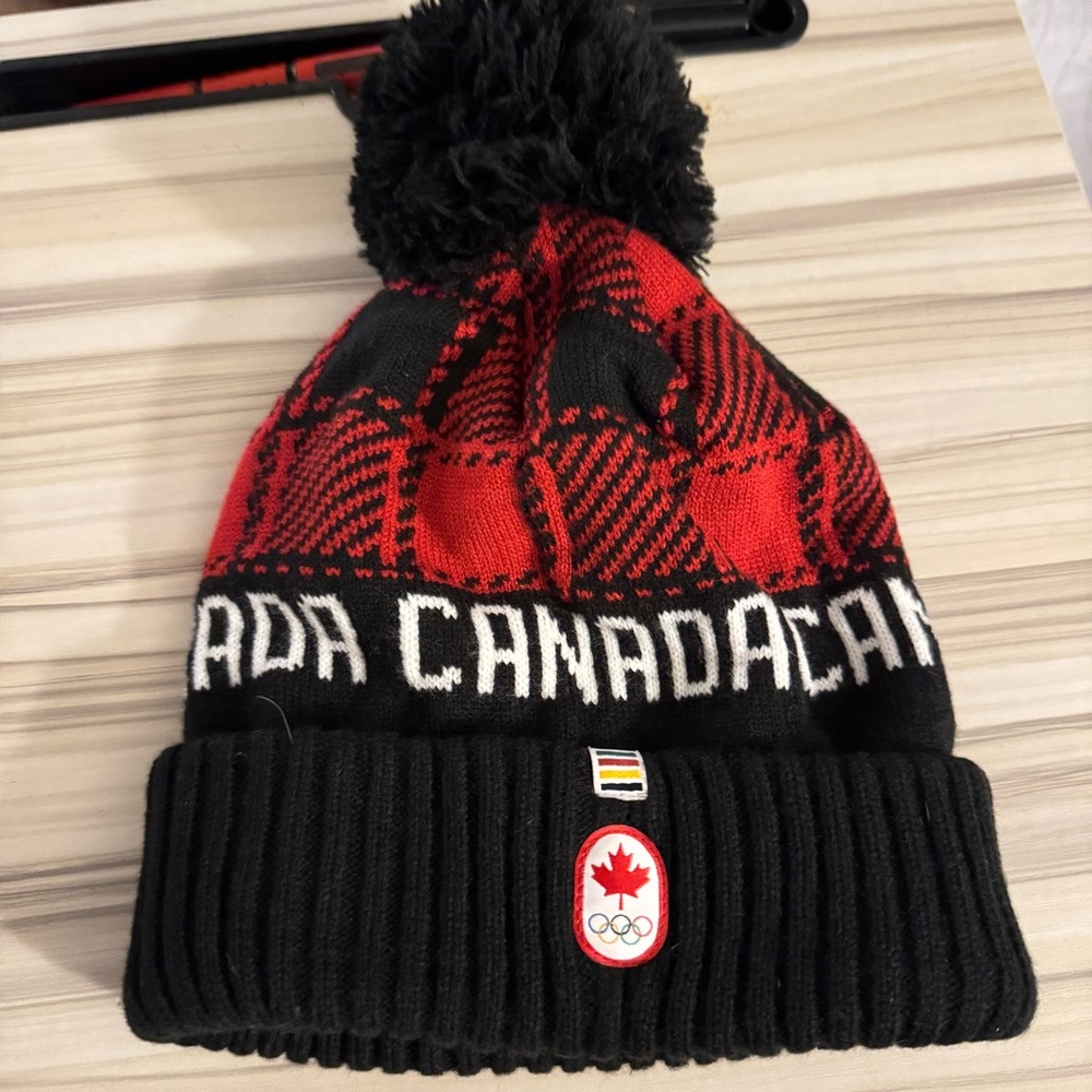 Red and Black Canada Olympic Beanie